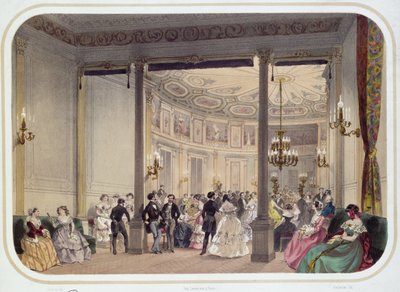 Der Salon und die Rotunde des Etablissements, Vichy, graviert von Bachelier, Mitte des 19. Jahrhunderts von Charles Bour